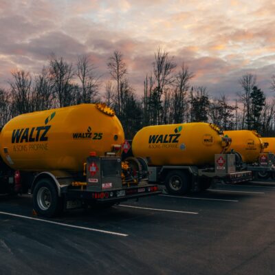 waltz trucks lined up in buxton